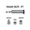 Pompa telescopica de gresare 300 cm³, Model 36/K-ET din metal, pentru vaselina, cu accesorii