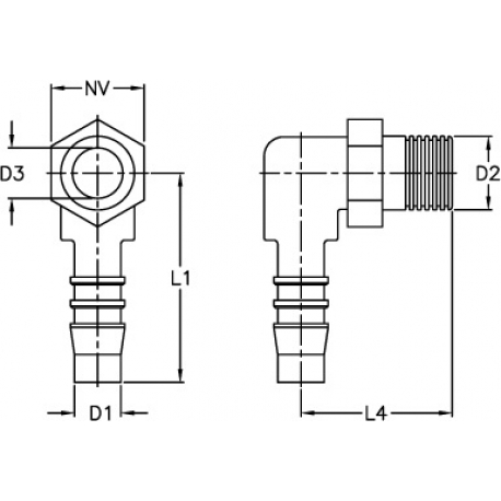 Racord WES 6 / 1/8 NPT ( 100 buc. )